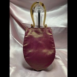 Iridescent Mini Bag with genuine Horn Handles